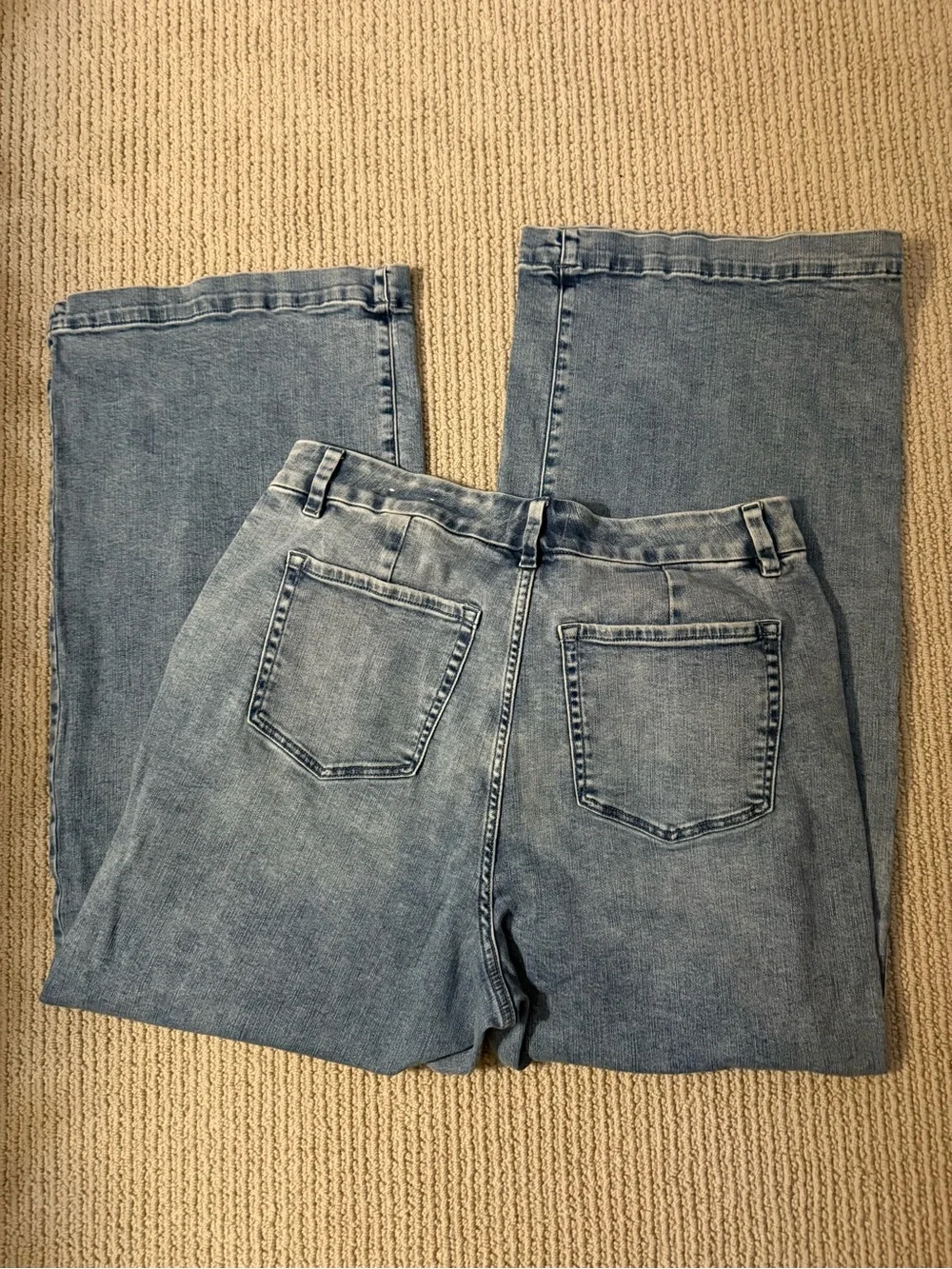 Lane Bryant Women's Wide Leg Jeans Light Wash Denim Culottes Ankle Sz 16